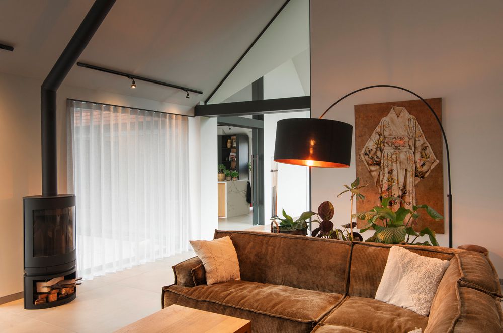 Paralume SLV FENDA, Ø700mm nero/rame