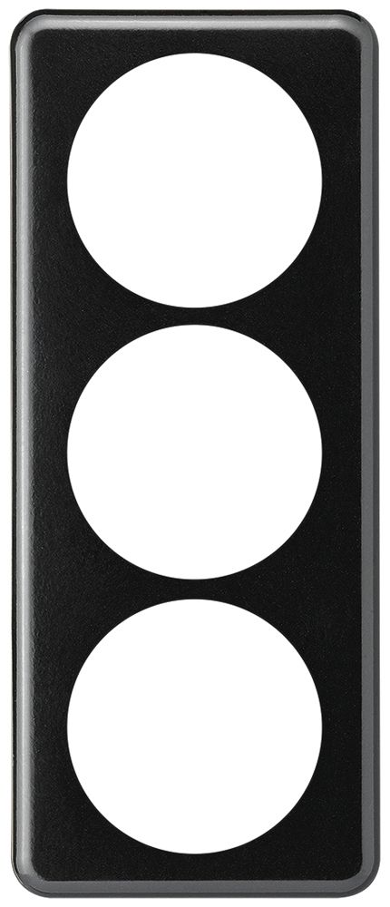 Abdeckplatte basico 3×1 3×58mm schwarz
