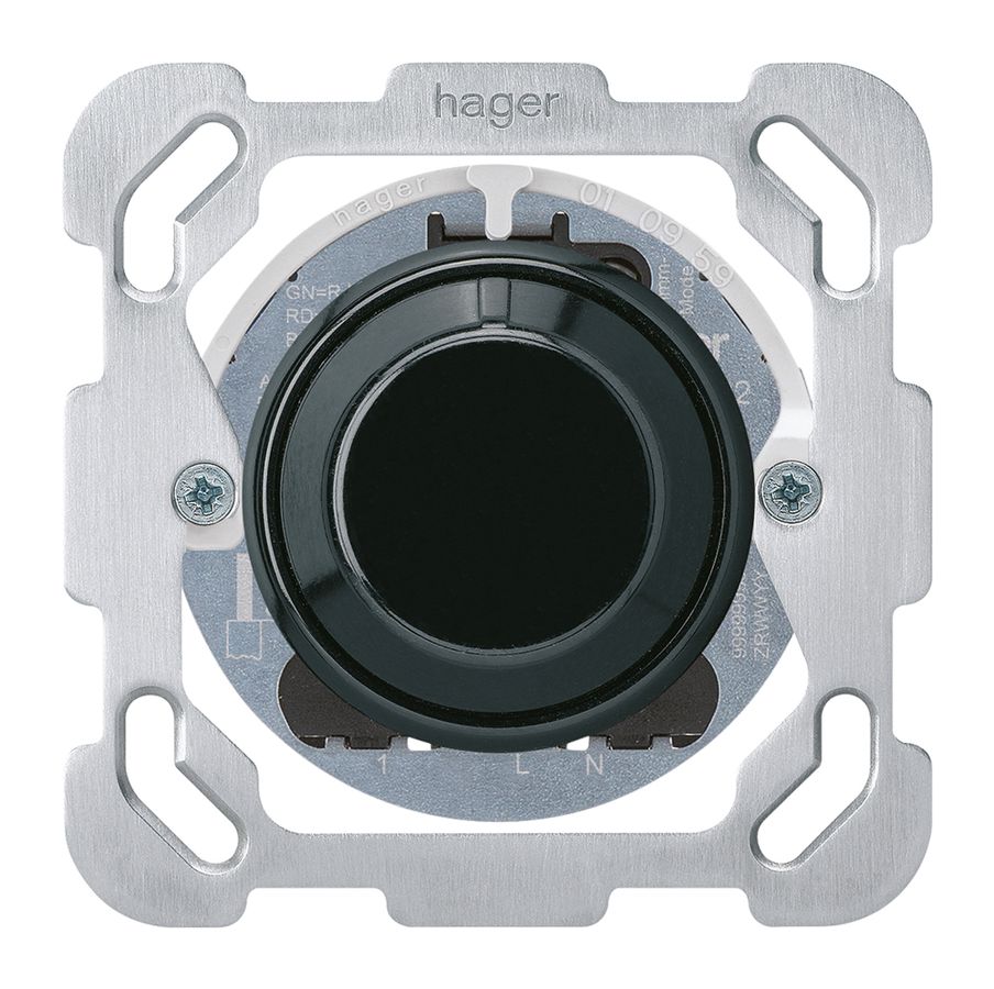 UP-Drehdimmer Universal Hager basico BM 20…400W/VA schwarz