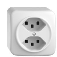 AP-Steckdose 2×T23 STANDARDdue weiss