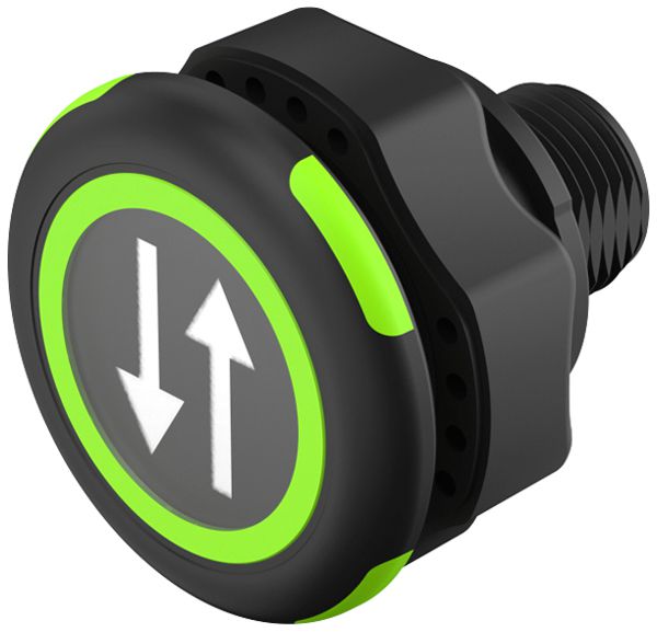 Poussoir capacitif EAO 84 1NO 8.4…32V Ø22.5mm LED vert/rouge HAUT/BAS