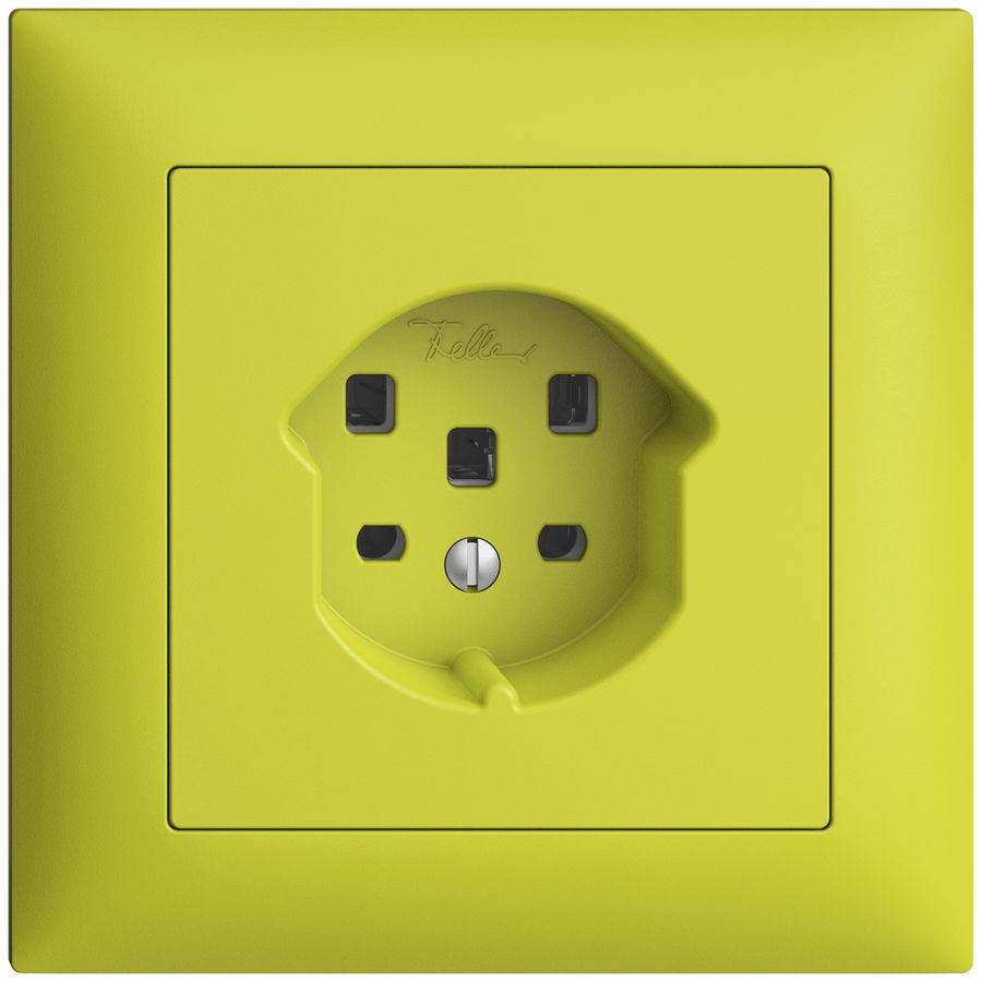 UP-Steckdose EDIZIOdue T25 16A lemon, mit Steckklemmen