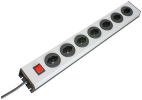 Steckdosenleiste MH 7×T13 PowerLine, Td 3×1mm², 1.5m, schwarz