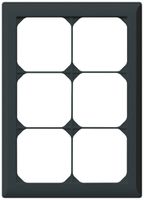 UP-Abdeckrahmen kallysto.line 3×2 schwarz 152×212mm