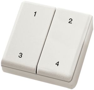 Télécommande mini RF Éltako blanc pur 1…4, pour porte-clés FMH4S