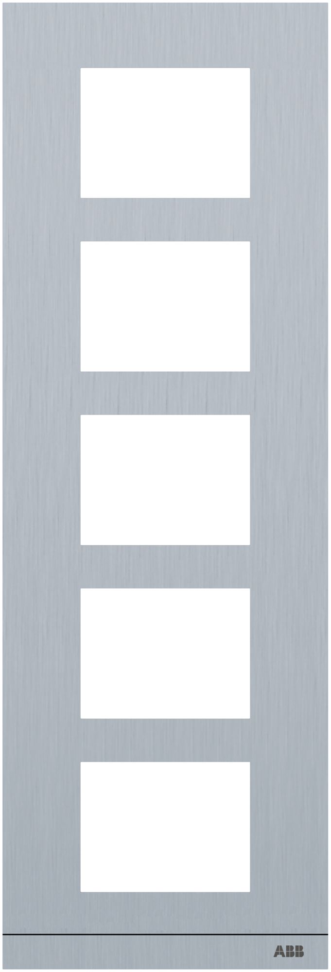 Abdeckrahmen Audio ABB-Welcome, für 1/5 (5 Module), Al gebürstet