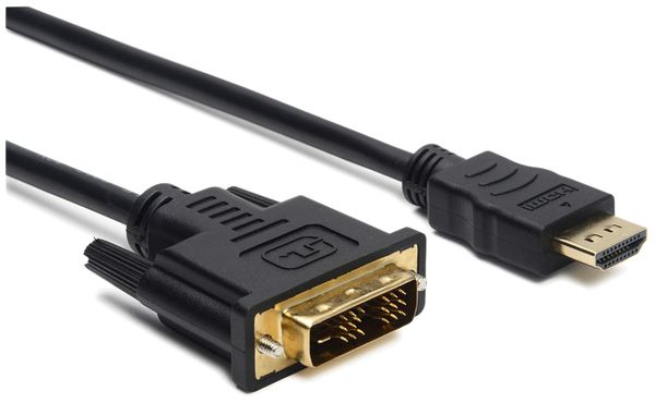 HDMI-DVI-D-câble Ceconet WXGA 165MHz 4.95Gb/s 2m noir