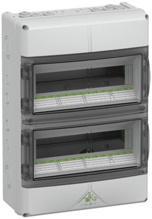 Tableau de distribution AP Demelectric AK 28 IP65 PC IK08 315×450×155mm