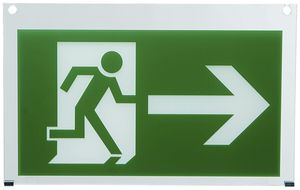 Plexi mit Piktogramm Pfeil nach rechts zu Serie COV+VP