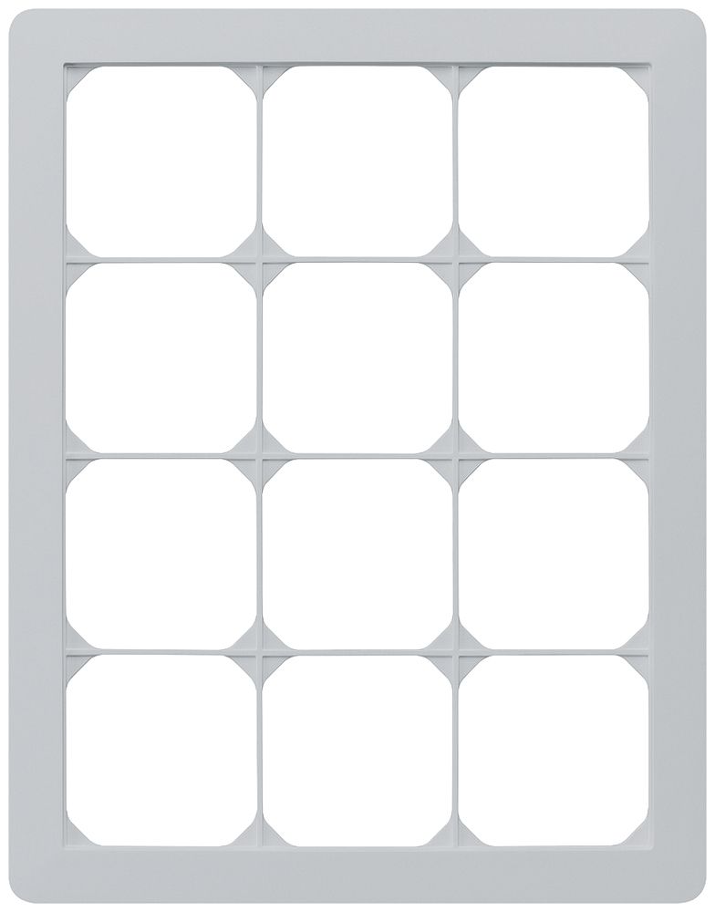 UP-Abdeckrahmen kallysto.trend 4×3 hellgrau 274×214mm