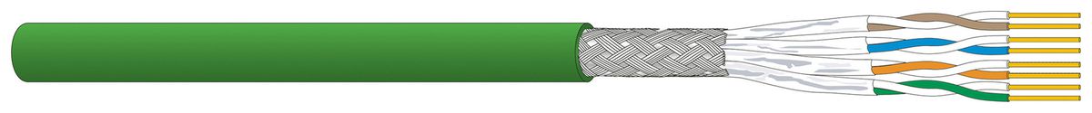 Datenkabel Dätwyler CU 7611 4P S/FTP Kat.7 AWG23 PUR Eca grün