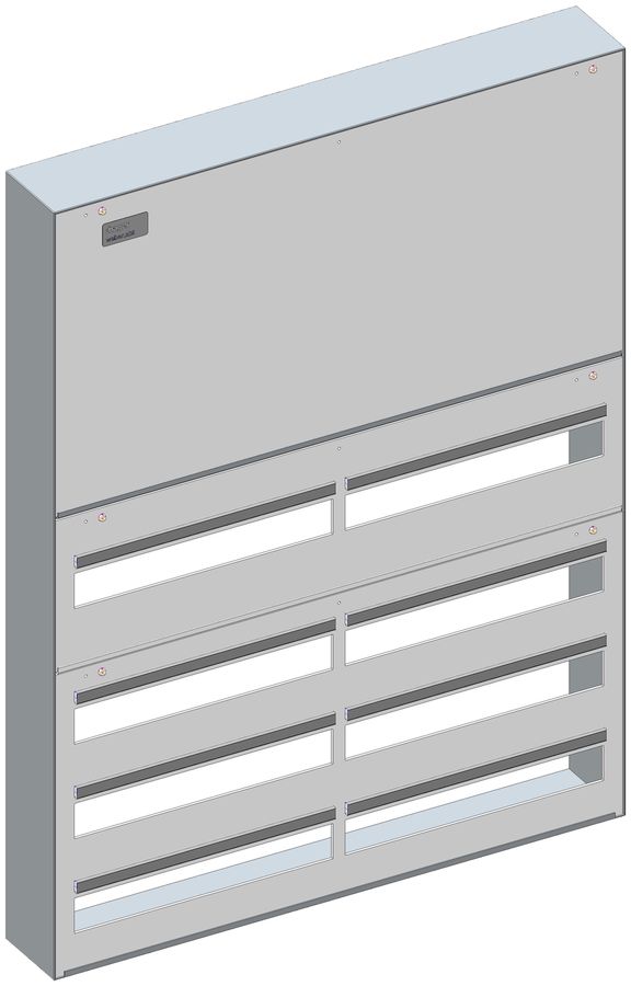 Coffret de distribution AP Hager ABT 2-rangées 756×1015mm gris