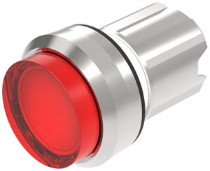 Allogiamento p.pulsant.lumin. EAO45 alto rosso Ø22.3mm IP67/IP69K anello arg