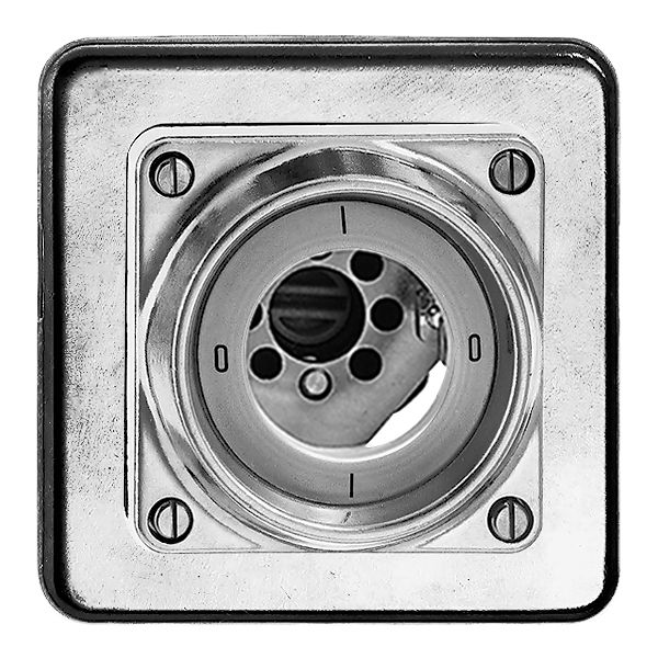 Interrupteur rotatif ENC hum.0/2P Al nature pour serr.de sûr, s.cyl