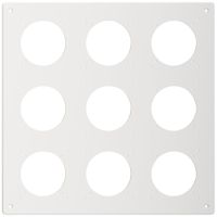 Montageplatte Feller NEVO SNAPFIX® 3×3 Ø69mm 325×325mm weiss