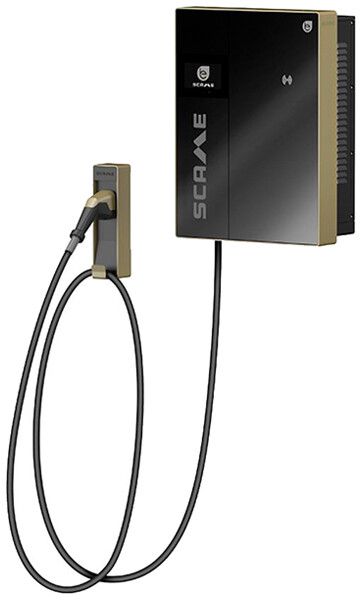Stazione di ricarica murale Scame BE-D 25kW 60ADC 1×T2 CCS 4.5m IP55