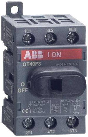 Lasttrennschalter ABB 40A/400V 3L, AC22A hellgrau