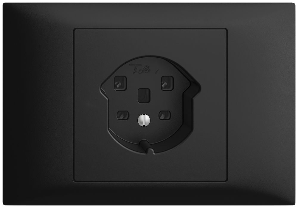 Prise INC EDIZIOdue T25 16A noir bornes à vis