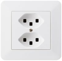 UP-Steckdose kallysto.trend 2×T23 weiss mit Steckklemmen