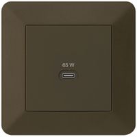 Prise de charge USB ENC Hager kallysto.trend type C 65W 3250mA brun