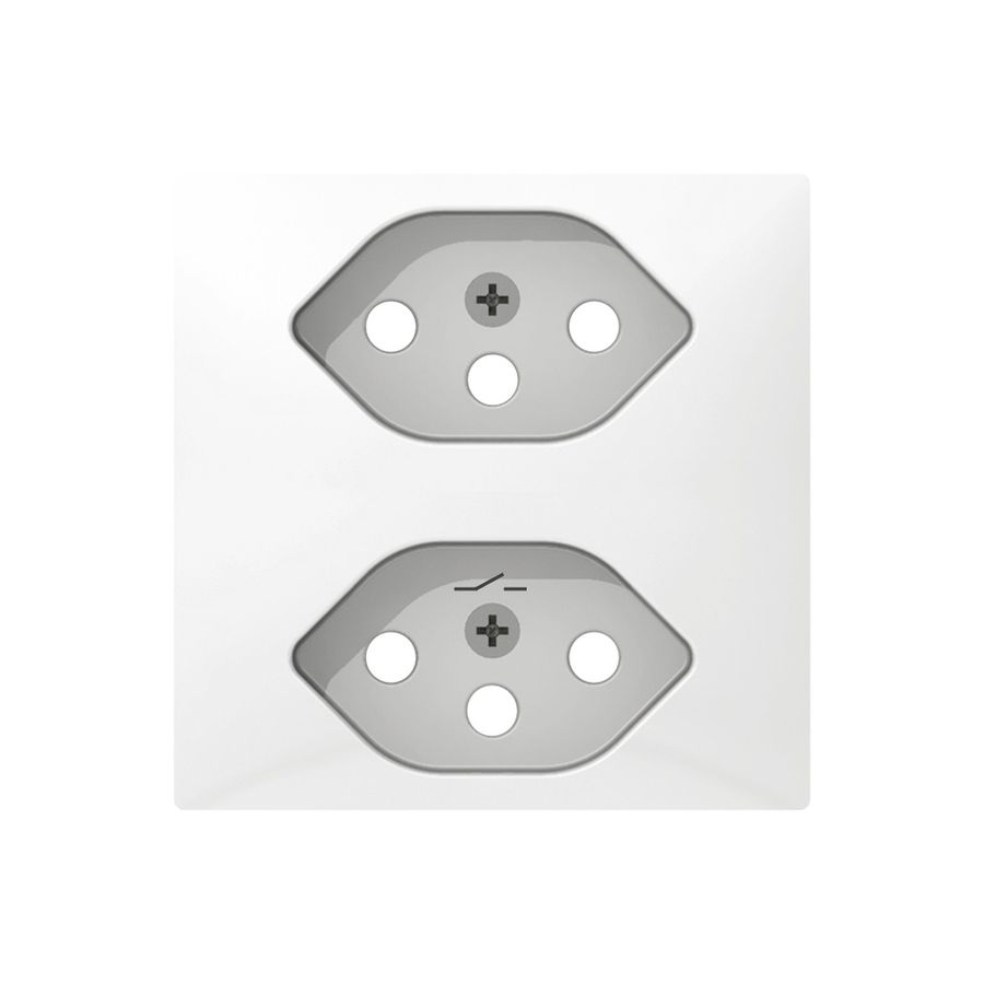Frontplatte Sidus ZE z. Steckdose 2×T13S weiss glänzend