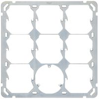 Befestigungsplatte HA Gr.3×3, vertical, 197×197mm, 7×52mm+3-Punkt+52mm, Stahl