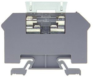 Borne de sécurité Woertz 10mm² avec LED 24VAC/DC gris