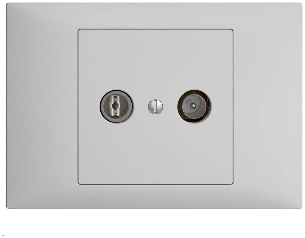 UP-TV-R-Dose EDIZIOdue 4dB hellgrau Breitbanddose 5…2000MHz, BKE