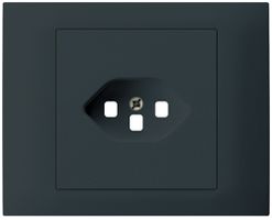 EB-Frontset kallysto f.Einbausteckdose G3 1×T23 Abdeckrahmen schraubbar schwarz