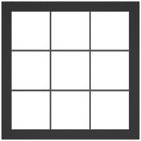 Abdeckrahmen SIDUS 3×3 schwarz