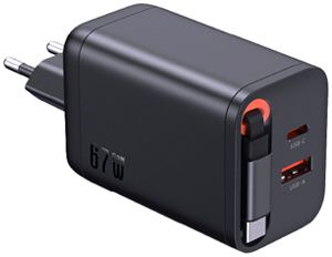 Prise de charge USB M. Schönenberger 1×USB-A 1×USB-C 3000mA 3…20V noir