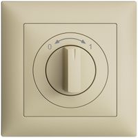 Frontset EDIZIOdue 0<->1 vanille 88×88mm für Schwenktaster