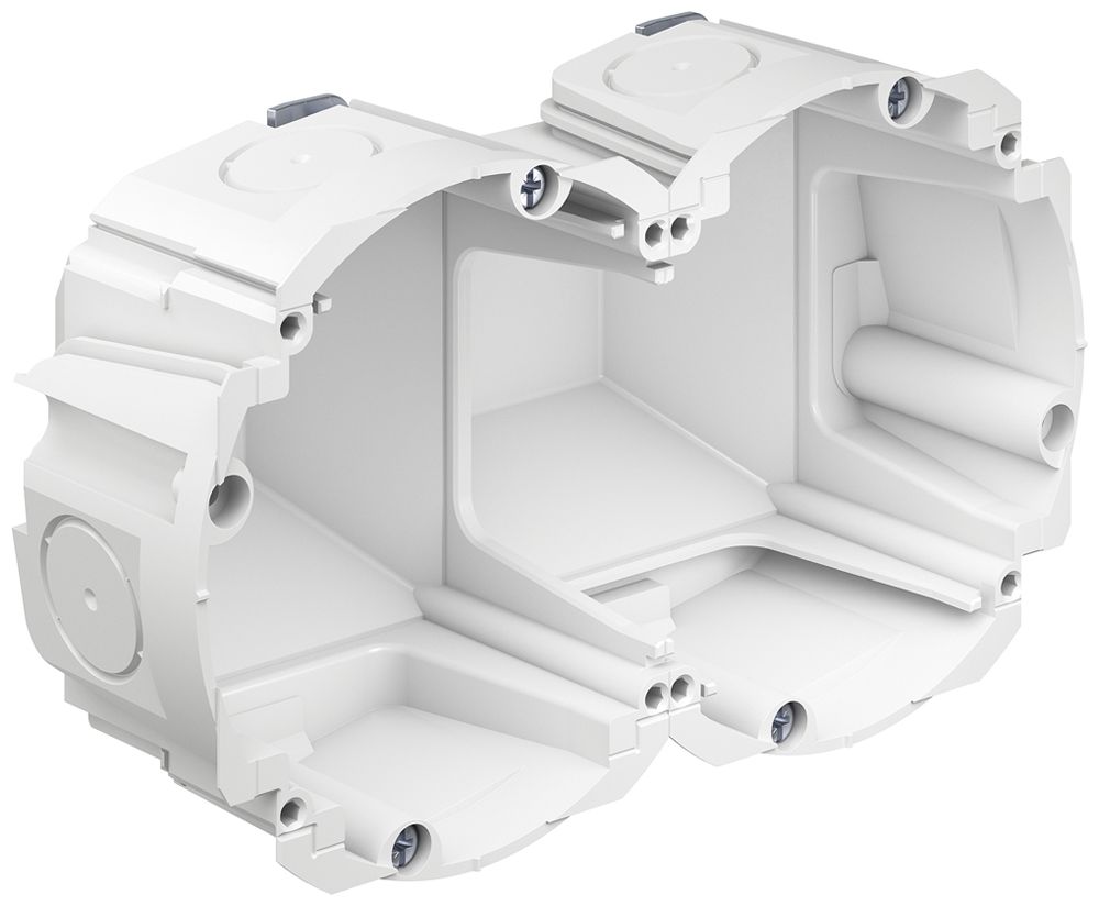 Hohlwanddose AGRO Quickbox H1 2×1 Ø83mm halogenfrei weiss
