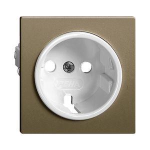 Frontplatte EDIZIOdue Schuko coffee