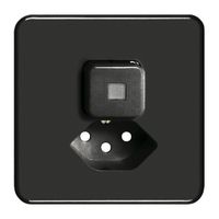 UP-Frontset FH T13 schwarz, 86×86mm mit Linse für Kleinkombi