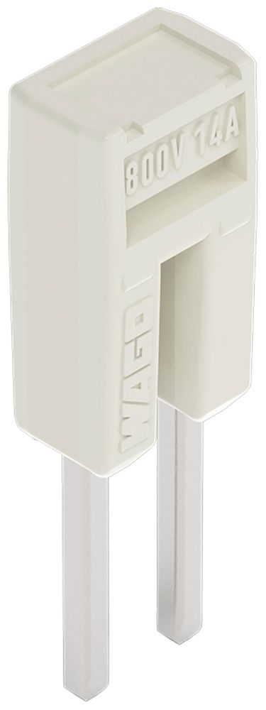 Peigne collecteur WAGO isolé 2-fois 14A gris clair