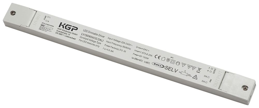 Alimentation LED SLV 150W 24V DALI VAR 350×30mm