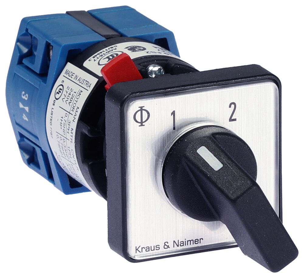 EB-Umschalter K&N CG4.A220.FS2, 10A/400V 1L 30×30mm "1-2"