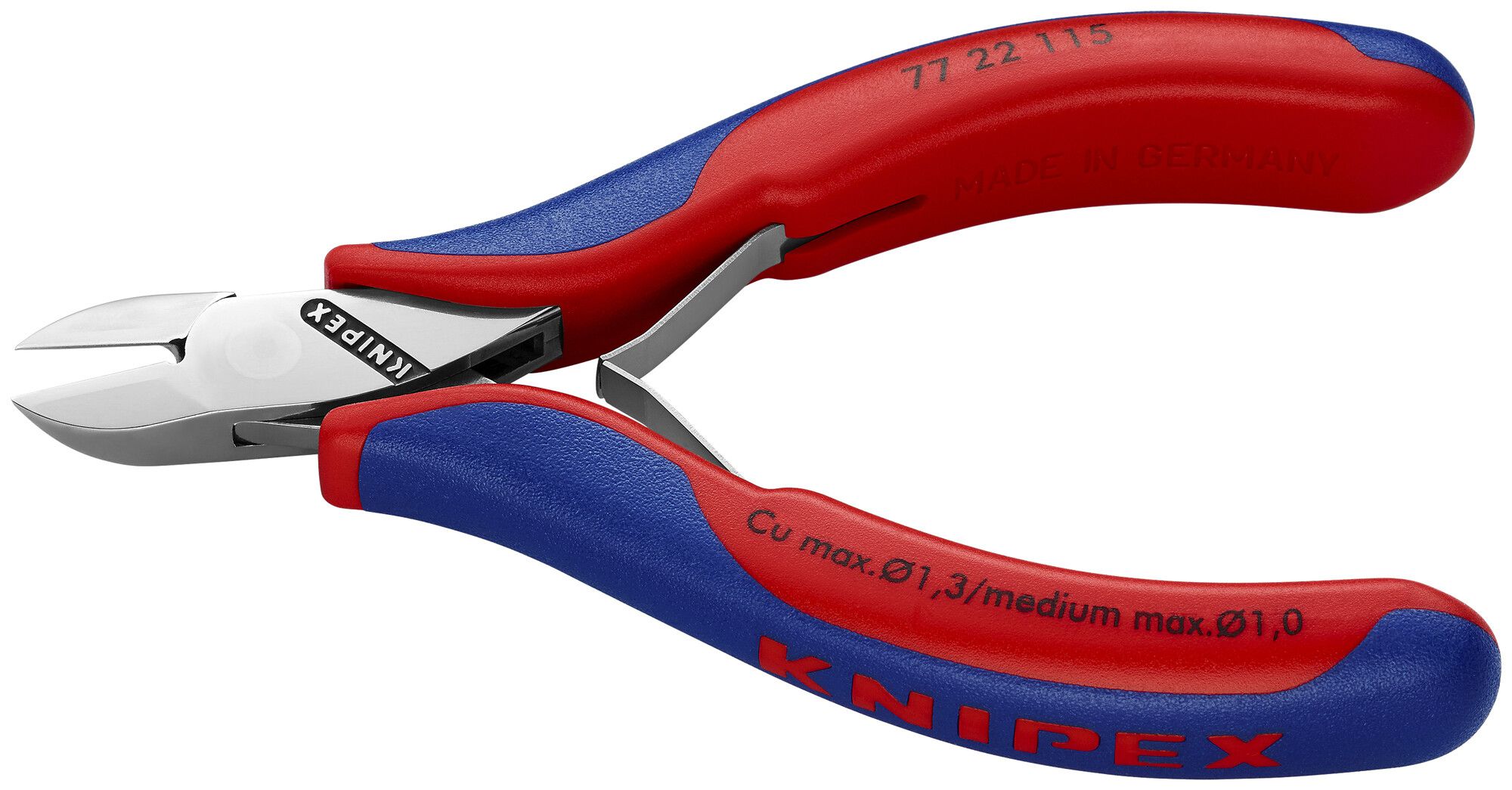 Elektroniker-Seitenschneider KNIPEX runder Kopf 115mm