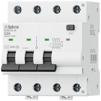 Fehlerstrom-/Leitungsschutzschalter ISKRA KAFI4 4P Charakt.C 25A 0.03A Typ A 4TE