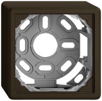 AP-Kappe EDIZIO.liv SNAPFIX® mit Befestigungsbügel für 1 Apparat braun