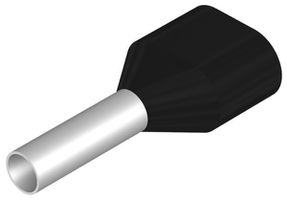 Zwillings-Aderendhülse Weidmüller H isoliert 2×1.5mm² 10mm schwarz DIN lose