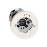 UP-Schwenktaster 0<-1/2P weiss für Sicherheitsschloss, ohne Zylinder