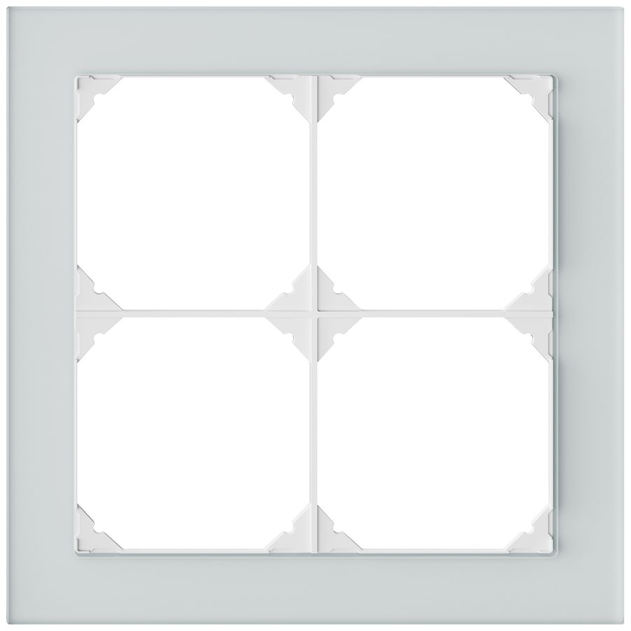 UP-Abdeckrahmen EDIZIO.liv prestige SNAPFIX® 2×2 154×154mm spiegel satin