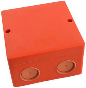 Boîte de dérivation AP ELBRO E90 101×101×62mm IP66 6×6mm² 7×M20/25 orange