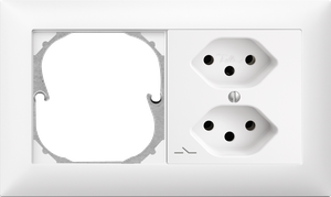 UP-Kombination Edue 1x2, Leerplatz + 2xT13 1S ws