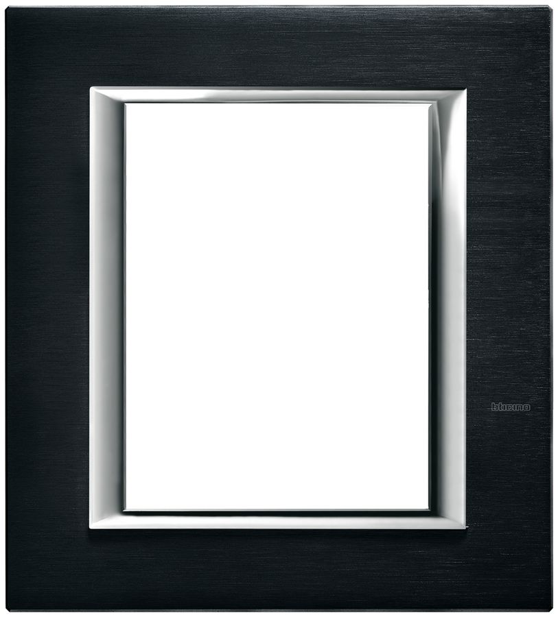 Cadre de recouvrement Axolute anthracite brossé 141.5×127mm