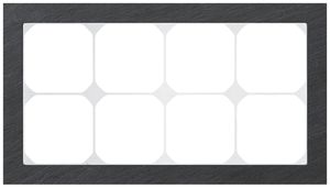 Abdeckrahmen KAL.art 2×4 154×274mm Schiefer schwarz