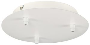 Deckenrosette SLV 3 Ausgänge, Ø220×54mm mit Zugentlastung weiss