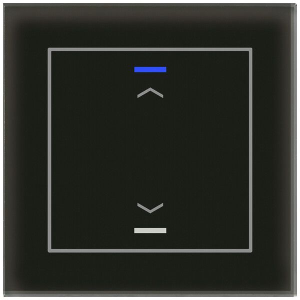 Pulsante KNX RGBW INC MDT GTL-10AS.02S 1t/2a vetro nero "persiana"